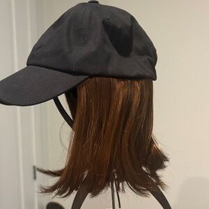 Stylish Black Cap with Brown Hair Extension